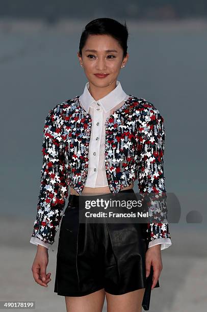 Zhou Xun attends the Chanel Cruise Collection 2014/2015 Photocall at The Island on May 13, 2014 in Dubai, United Arab Emirates.