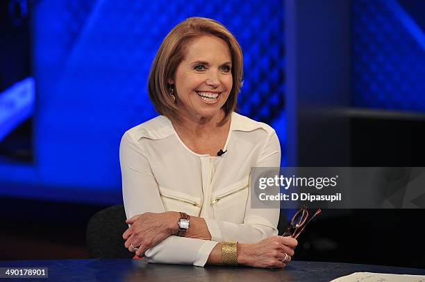 Katie Couric visits "The O'Reilly Factor" at FOX Studios on May 13, 2014 in New York City.