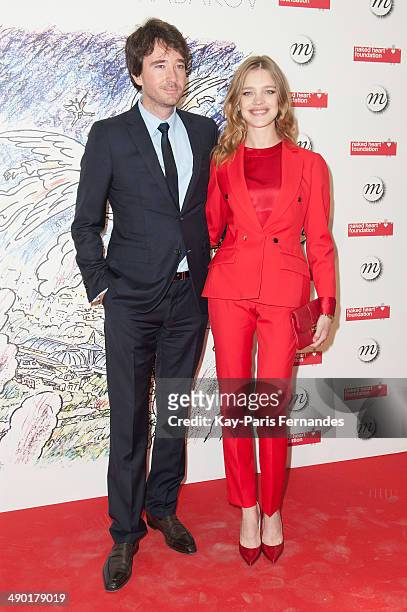 Antoine Arnault and Natalia Vodianova attend the official opening party of the Ilya And Emilia Kabakov Artwork Monumenta 2014 at the Grand Palais on...