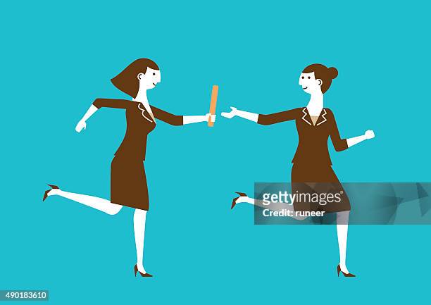 business relay race baton passing | new business concept - passing sport stock illustrations