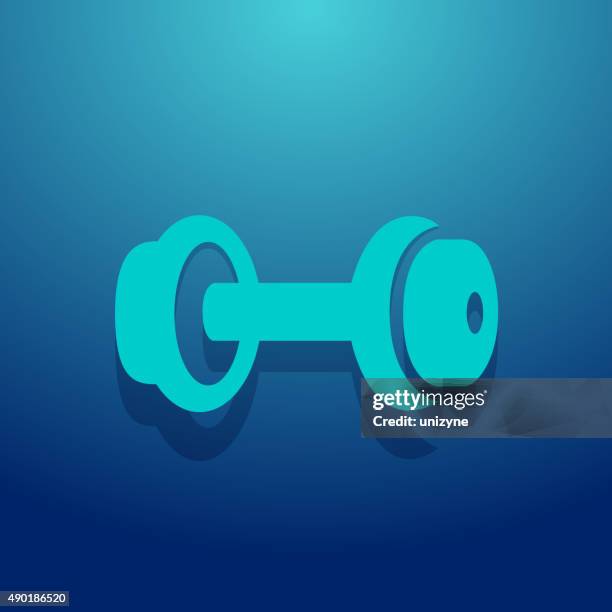 dumbell icon - holding dumbell stock illustrations