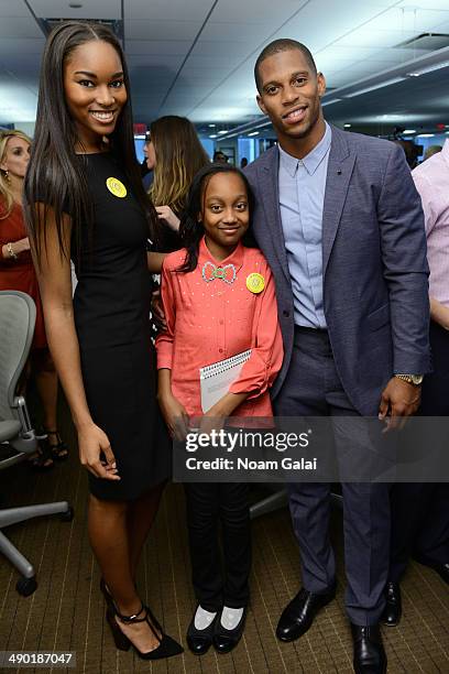 Project Sunshine supporter Damaris Lewis, Nakayla Wilson and professional football player Victor Cruz attend BTIG's 12th annual Commissions for...