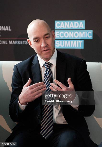 Craig Leonard, minister of energy and mines for New Brunswick, speaks during the Bloomberg Economic Summit in Toronto, Ontario, Canada, on Tuesday,...