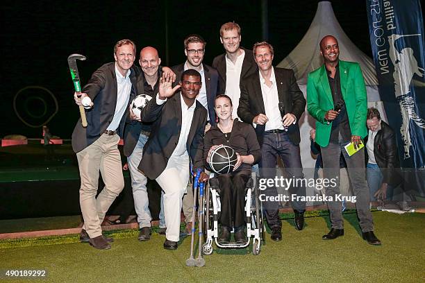 Christian Blunck, Stefan Schnoor, Manuel de los Santos, Eric Johannesen, Edina Mueller, Steffen Deibler, Peter Merck and Yared Dibaba attend the Golf...