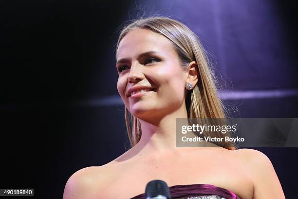 Natasha Poly attends amfAR Milano 2015 at La Permanente on September 26, 2015 in Milan, Italy.