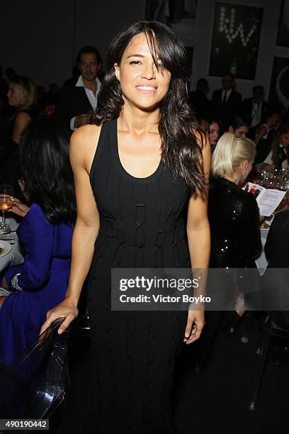 Michelle Rodriguez attends amfAR Milano 2015 at La Permanente on September 26, 2015 in Milan, Italy.