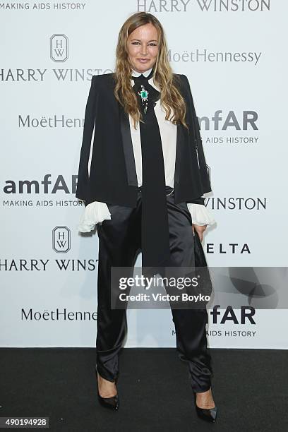 Eva Cavalli attends amfAR Milano 2015 at La Permanente on September 26, 2015 in Milan, Italy.