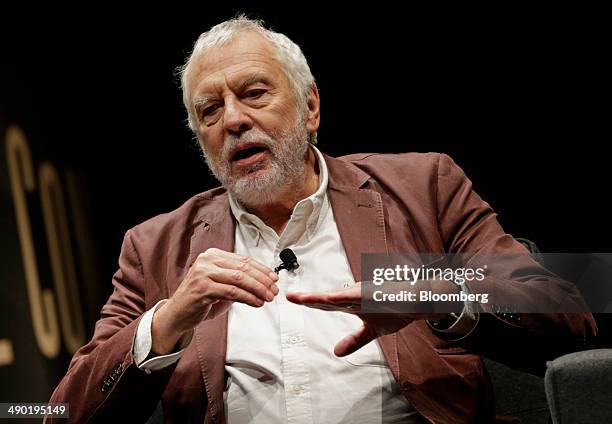 Nolan Bushnell, co-founder of Atari Corp., speaks during the 2014 WIRED Business Conference in New York, U.S., on Tuesday, May 13, 2014. The...