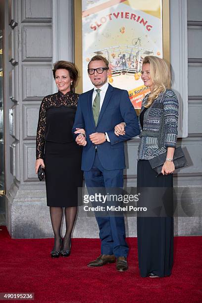 Princess Annette, Prince Bernhard jr and Princess Mabel of The Netherlands arrive for festivities marking the final celebrations of 200 years Kingdom...