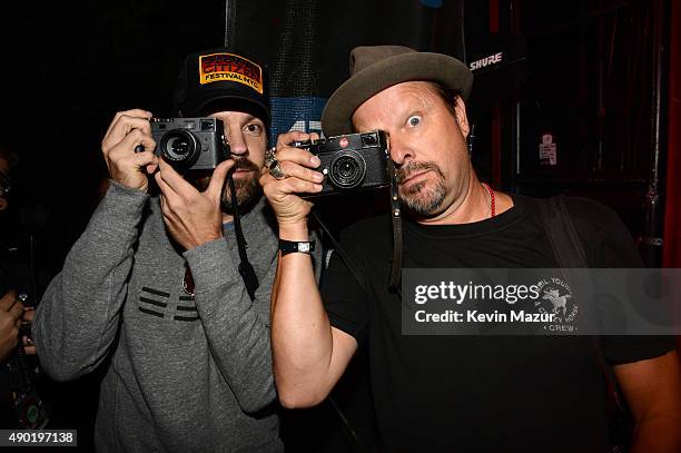 Jason Sudeikis and Danny Clinch during 2015 Global Citizen Festival to end extreme poverty by 2030 in Central Park on September 26, 2015 in New York...