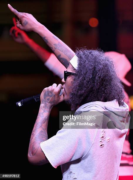 Rapper Ab-Soul performs onstage during day 2 of the 2015 Life is Beautiful festival on September 26, 2015 in Las Vegas, Nevada.