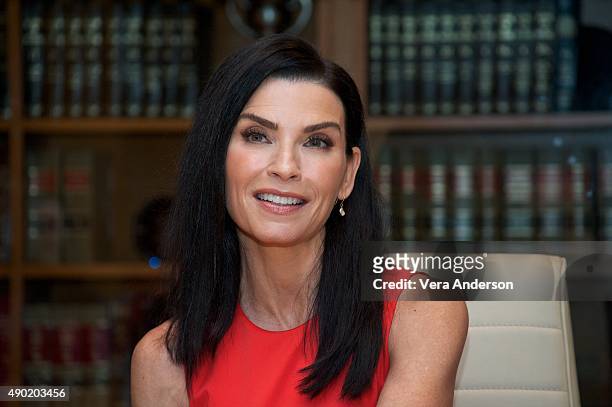 Julianna Margulies at "The Good Wife" Set Visit at on September 25, 2015 at Stages in Brooklyn, New York.