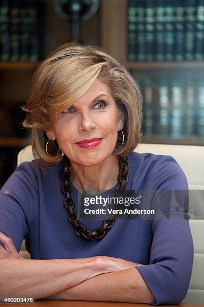 Christine Baranski at "The Good Wife" Set Visit at on September 25, 2015 at Stages in Brooklyn, New York.