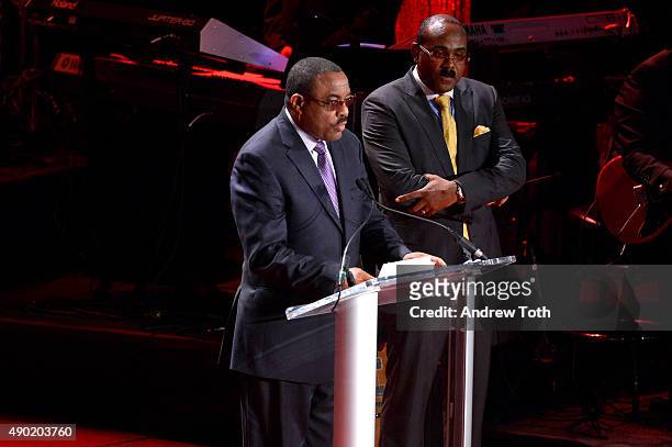 Prime Minister of Ethiopia Hailemariam Desalegn attends the 2015 South-South Awards at The Waldorf=Astoria on September 26, 2015 in New York City.