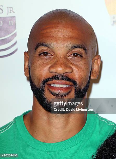 Actor Aaron D. Spears attends the K.I.S. Foundation's 12th Annual Celebrity Bowling Challenge at PINZ Entertainment Center on September 26, 2015 in...