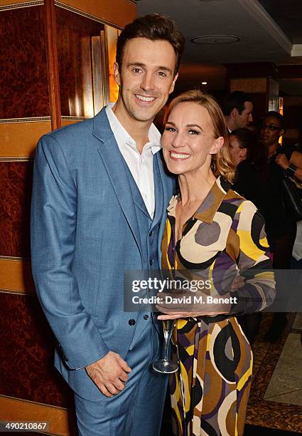 Cast members Michael Xavier and Joanna Riding attend an after party following the press night performance of 'The Pajama Game' at The Grange Hotel on...