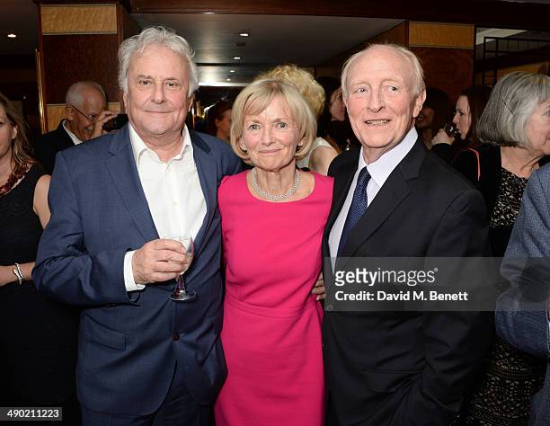 Sir Richard Eyre, Glenys Kinnock, Baroness Kinnock of Holyhead and Neil Kinnock attend an after party following the press night performance of 'The...