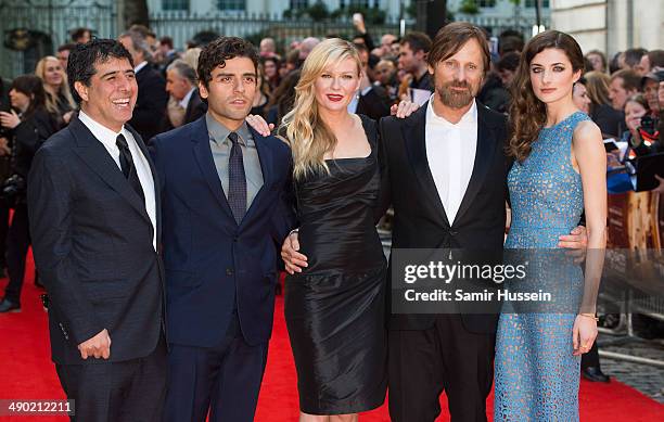 Hossein Amini, Oscar Issac, Kirsten Dunst, Viggo Mortensen and Daisy Bevan attend the UK Premiere of "The Two Faces Of January" at The Curzon Mayfair...