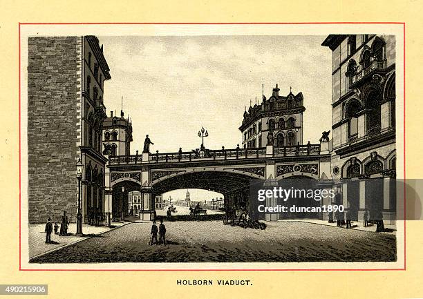 victorian london - holborn viaduct - viaduct 幅插畫檔、美工圖案、卡通及圖標