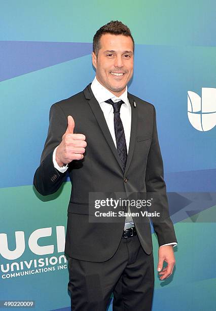 Julio Cesar attends the 2014 Univision Upfront at Gotham Hall on May 13, 2014 in New York City.