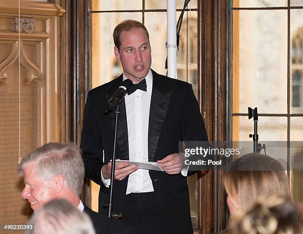 Prince William, Duke of Cambridge attends a dinner to celebrate the work of The Royal Marsden hosted by the Duke of Cambridge on May 13, 2014 in...