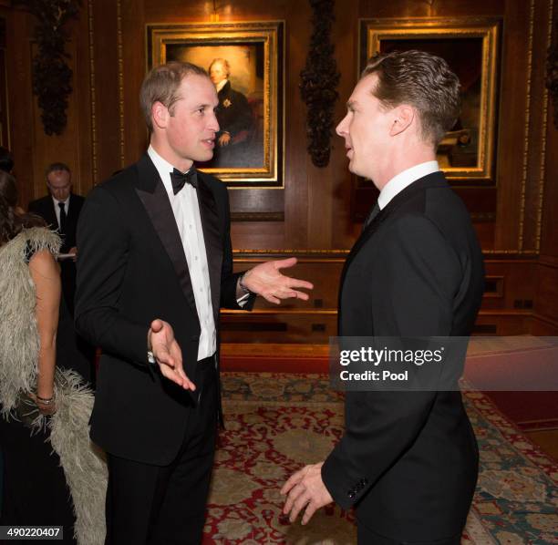 Prince William, Duke of Cambridge and Benedict Cumberbatch attend a dinner to celebrate the work of The Royal Marsden hosted by the Duke of Cambridge...