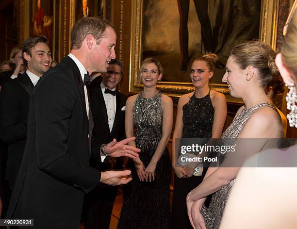 Prince William, Duke of Cambridge and Laura Carmichael attend a dinner to celebrate the work of The Royal Marsden hosted by the Duke of Cambridge on...