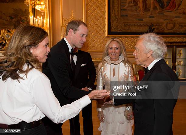 Prince William, Duke of Cambridge Royal Marsden CEO Cally Palmer, Ricky Lauren and Ralph Lauren attend a dinner to celebrate the work of The Royal...