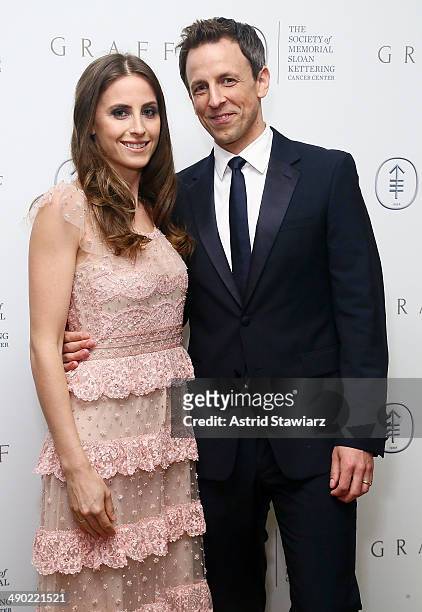 Alexi Ashe and Seth Meyers attend the 7th Annual Society Of Memorial Sloan Kettering Spring Ball at The Waldorf=Astoria on May 13, 2014 in New York...