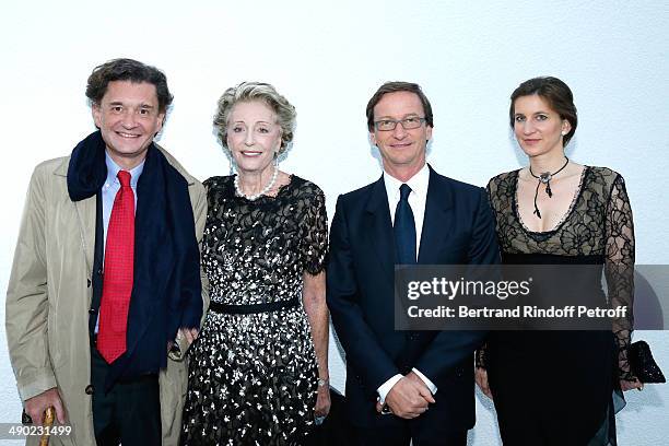 Philippe Sereys de Rothschild, Ariane Dandois, Thaddaeus Ropac and Guest attend 'The strange city' Exhibition by Ilya and Emilia Kabakov at Monumenta...