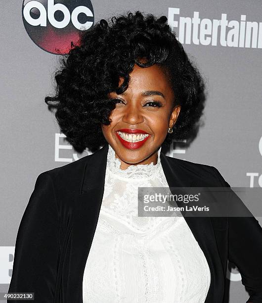 Actress Jerrika Hinton attends ABC's TGIT premiere event on September 26, 2015 in West Hollywood, California.