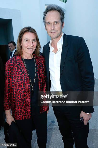 Princess Alessandra Borghese and Director of Communications of Louis Vuitton, Frederic Winckler attend 'The strange city' Exhibition by Ilya and...