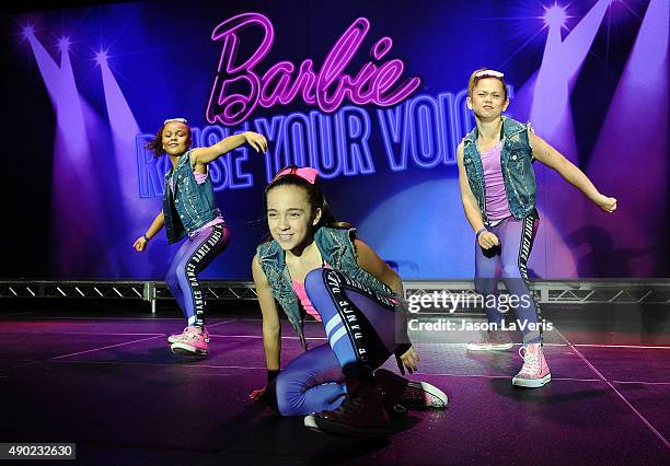 Dancer Kaycee Rice attends the Barbie Rock 'N Royals concert experience at Hollywood Palladium on September 26, 2015 in Los Angeles, California.