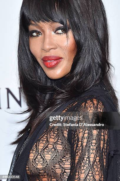 Naomi Campbell arrives at amfAR Milano 2015 at La Permanente on September 26, 2015 in Milan, Italy.