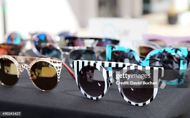 General view of atmosphere as EXTRA shows off the latest Spring/Summer Sunglass trends at Westfield Century City on May 13, 2014 in Los Angeles,...
