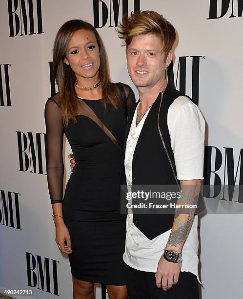 Singer Aubrey Cleland and musician Nash Overstreet attend the 62nd annual BMI Pop Awards at the Regent Beverly Wilshire Hotel on May 13, 2014 in...