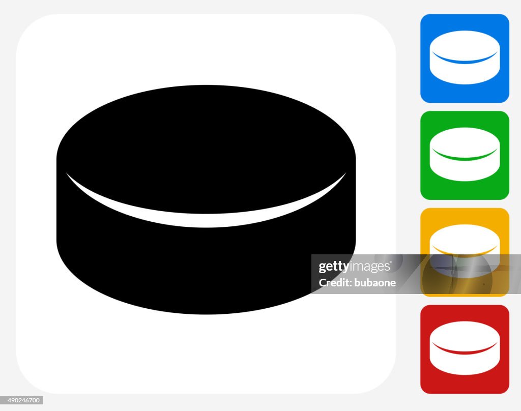 Hockey Puck Symbol flache Grafik Design