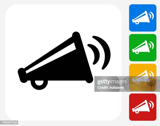 broadcasting megaphone icon flat graphic design - megaphone icon stock illustrations