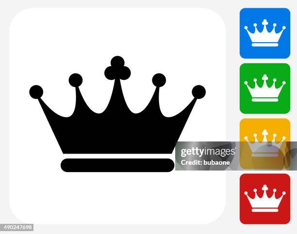 crown icon flat graphic design - princess crown vector stock illustrations