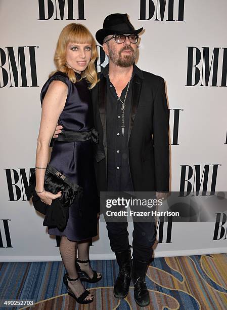 Anoushka Fisz and musician David A. Stewart attend the 62nd annual BMI Pop Awards at the Regent Beverly Wilshire Hotel on May 13, 2014 in Beverly...