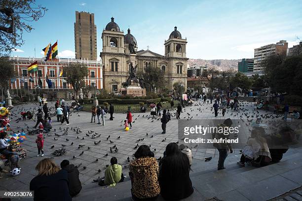 people in la paz - la paz - bolivia stock pictures, royalty-free photos & images
