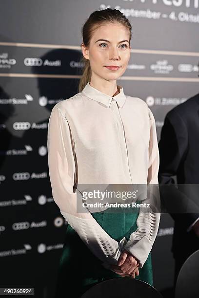 Actress Nora von Waldstaetten attends the 'Die Dunkle Seite Des Mondes' Press Conference during the Zurich Film Festival on September 27, 2015 in...