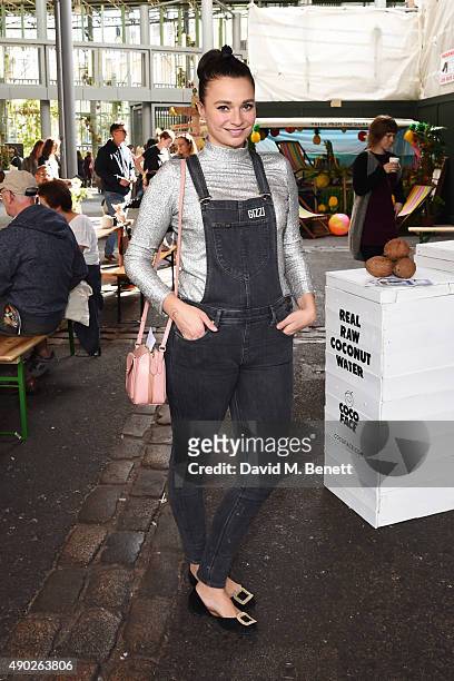 Gizzi Erskine attends the Fare Healthy festival of food, fitness and wellbeing at Borough Market on September 27, 2015 in London, England.