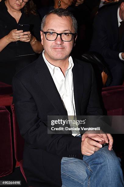 Luca Dini attends the Dolce & Gabbana show during the Milan Fashion Week Spring/Summer 2016 on September 27, 2015 in Milan, Italy.