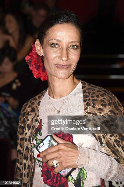 Marpessa Hennink attends the Dolce & Gabbana show during the Milan Fashion Week Spring/Summer 2016 on September 27, 2015 in Milan, Italy.