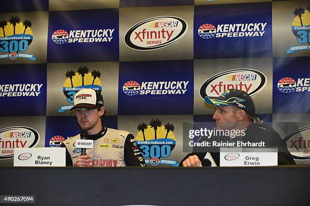 During the NASCAR Xfinity Series Visitmyrtlebeach.com 300 at Kentucky Speedway on September 26, 2015 in Sparta, Kentucky. John Doe;Jane Doe