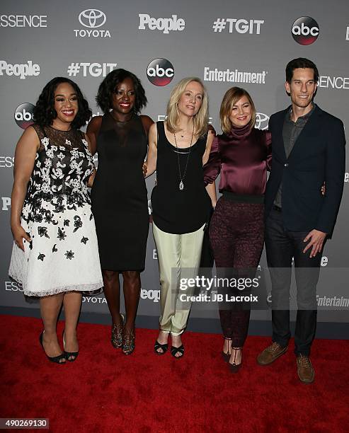 Shonda Rhimes, Viola Davis,Shonda Rhimes, Ellen Pompeo and Scott Foley attend the Celebration of ABC's TGIT Line-up presented by Toyota and co-hosted...