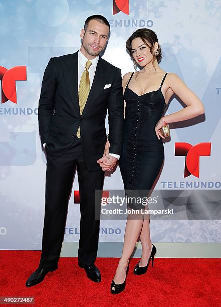 Rafael Amaya and Angelica Celaya attend the 2014 Telemundo Upfront at Frederick P. Rose Hall, Jazz at Lincoln Center on May 13, 2014 in New York City.