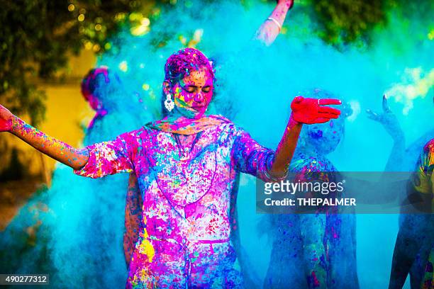 happy holi - holi festival in india stock-fotos und bilder