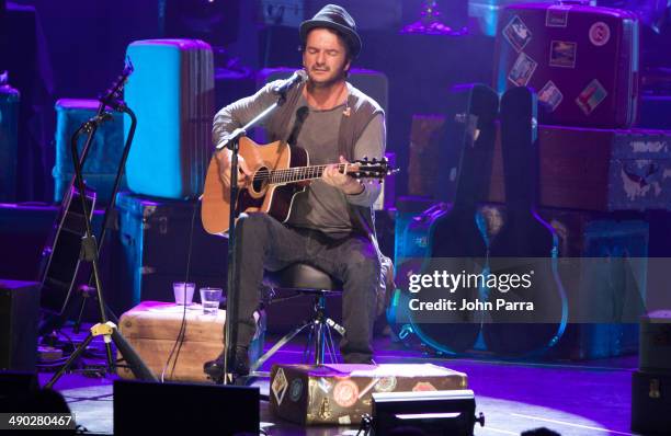 Ricardo Arjona performs during a private concert at Gusman Center for the Performing Arts on May 13, 2014 in Miami, Florida.